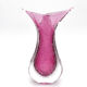 Vase signé Formia - Murano - Sommerso & Bullicante violet - 1970