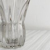 Vintage transparent white glass vase
