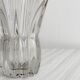 Vase vintage en verre blanc transparent