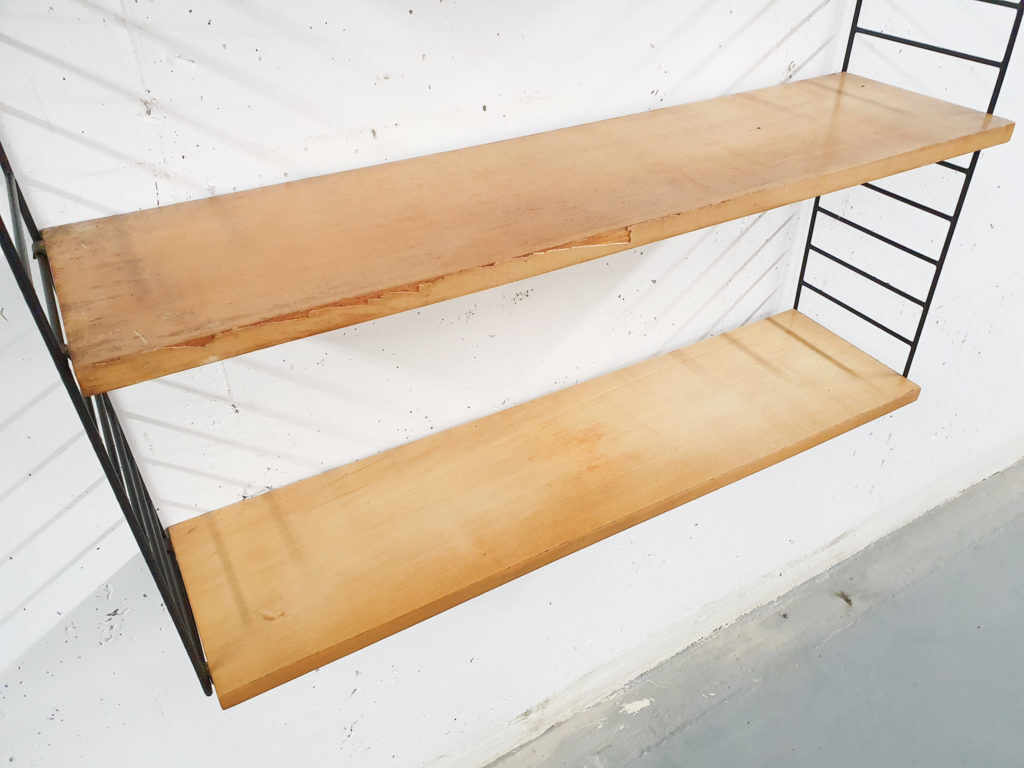 Vintage pinewood book shelves