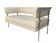 Poltrona Frau cream leather sofa by Luca Scacchetti Leather bench