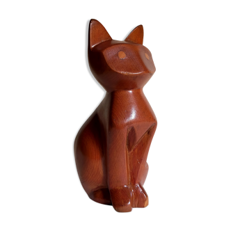 Scandinavian cat in vintage solid wood