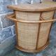 Bar en rotin vintage & ses tabourets