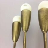 Italian wall light | applied in metal and brass - 1960 s | midcentury modern