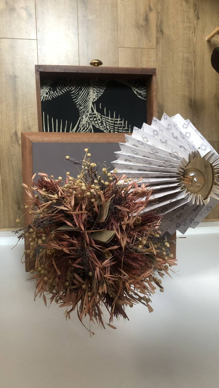 Adorable wooden bedside table