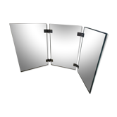 Mirror triptych 70s art deco 65x37cm