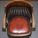 Chaise de capitaine anglaise antique édouardienne en chêne Ralph Johnson
