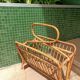 Rattan magazine rack