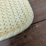 Old rectangular imitation wicker dish Gien Création Val d'Or