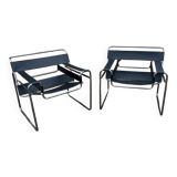 Pair of Wassily armchairs by Marcel Breuer