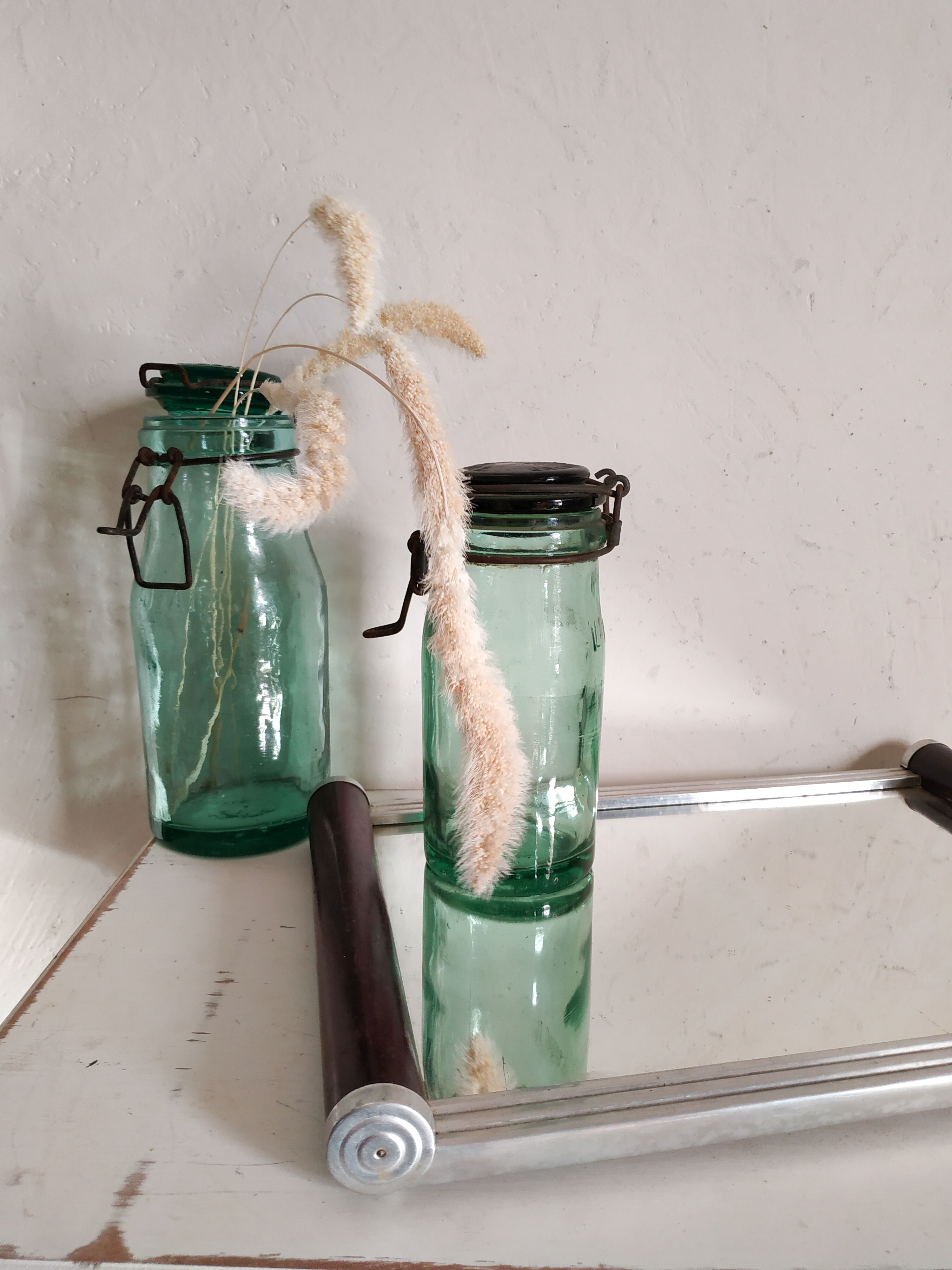 Art deco mirror rectangular tray