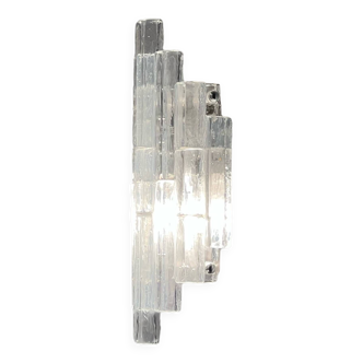 Poliarte Glass Sconce 'Linea' by Albano Poli - 1970s Italian Handmade Lighting