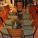 Series of 10 rosewood chairs