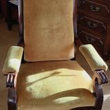 Ochre Voltaire armchair