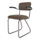 Gispen dining chair with tubular frame, model 212, The Netherlands 1950's