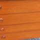 Commode en teck 4 tiroirs de style scandinave, années 70