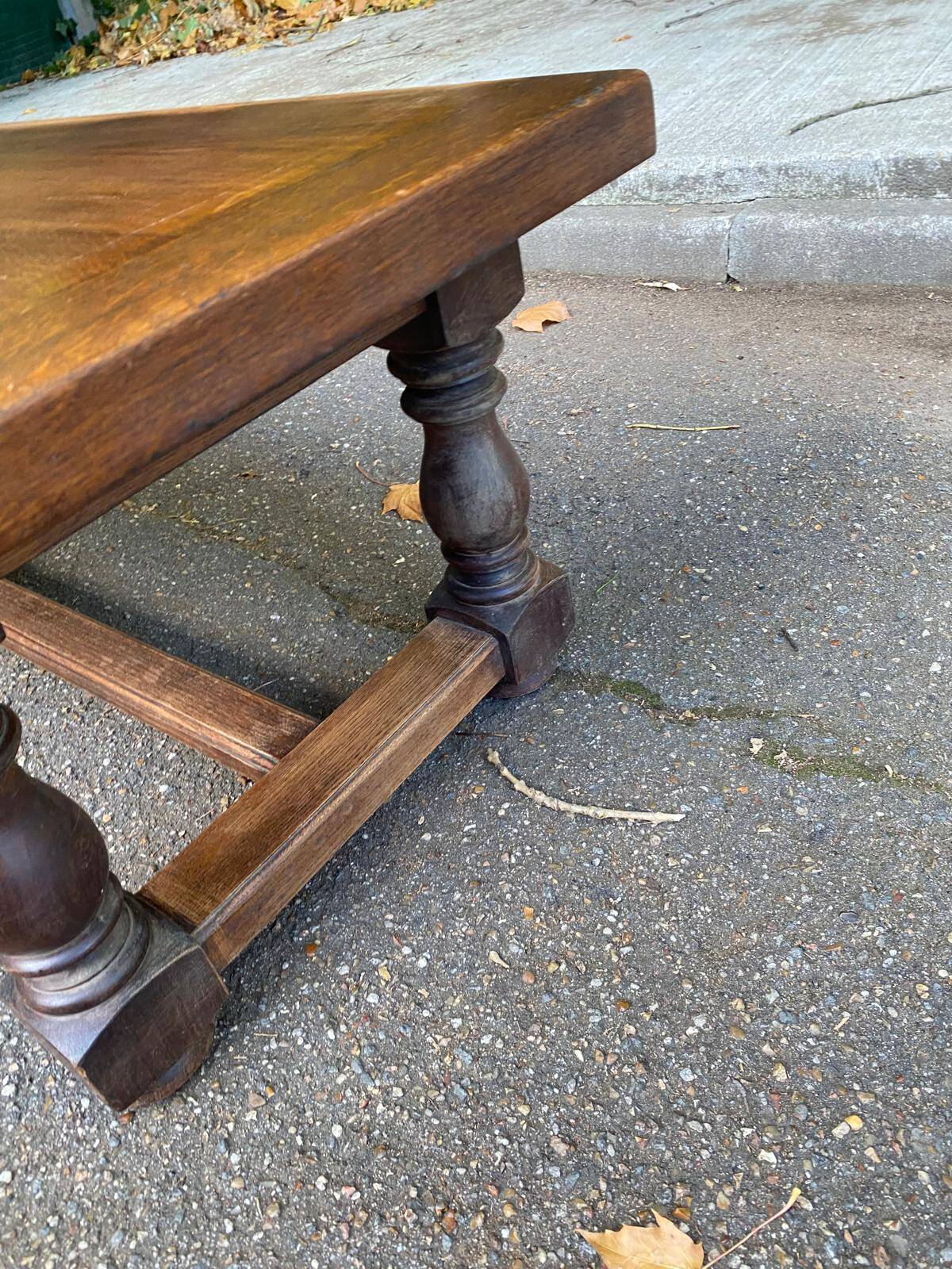 Vintage 19th-century farmhouse bench in solid wood, 250cm