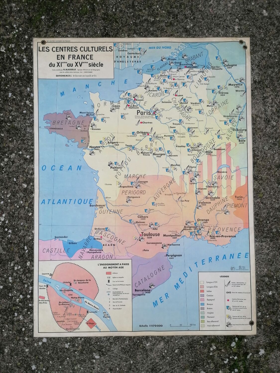 Old MDI History Map: The Crusades-Cultural Centres in France