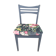 Blue Velvet Chair wooden flowers vintage effects!