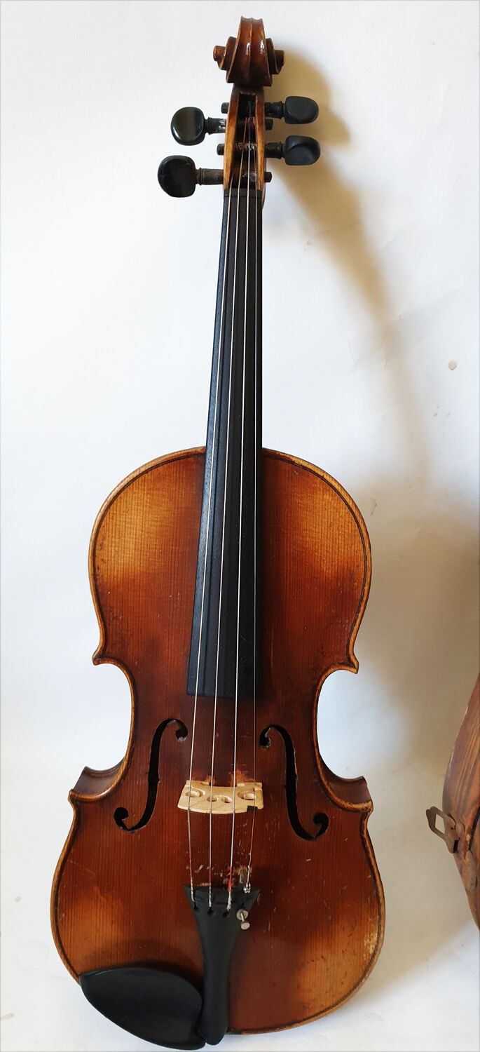 Old violin 4/4 + accessories stanislav plzdni 1920