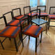 Set of 8 patinated and waxed raw steel chairs