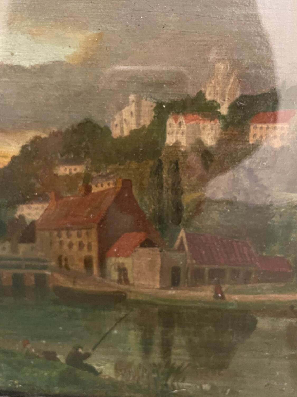 Tableau ancien paysage XVIIe