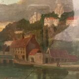 Tableau ancien paysage XVIIe