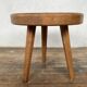 Tabouret door tripod plant sofa end in solid oak 1950 Vintage furniture decoration