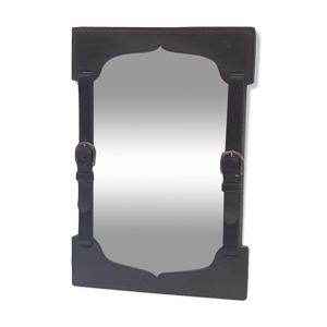 miroir en cuir 26x38cm
