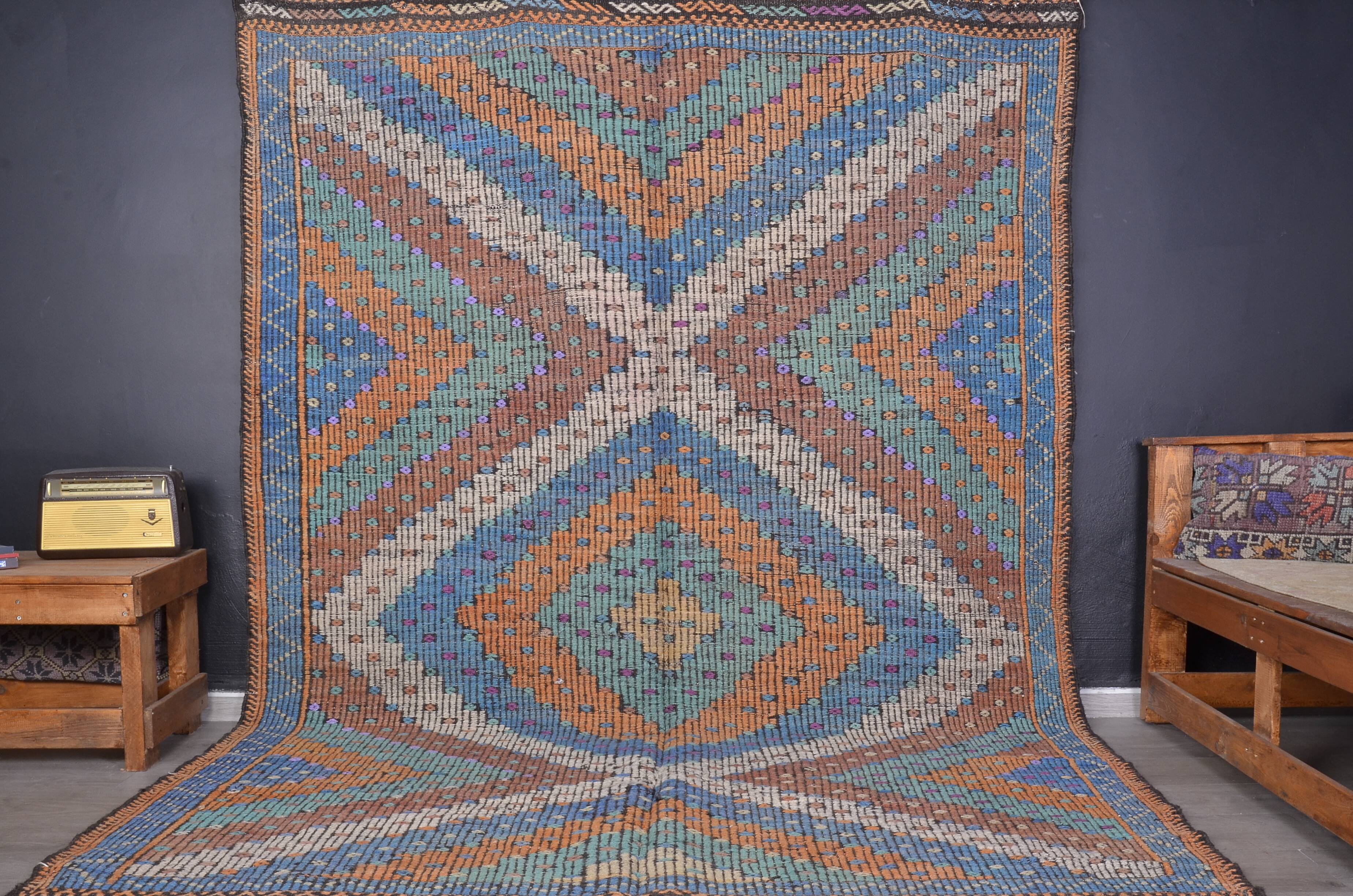 Oversize Handwoven Oushak Kilim Rug sku1897
