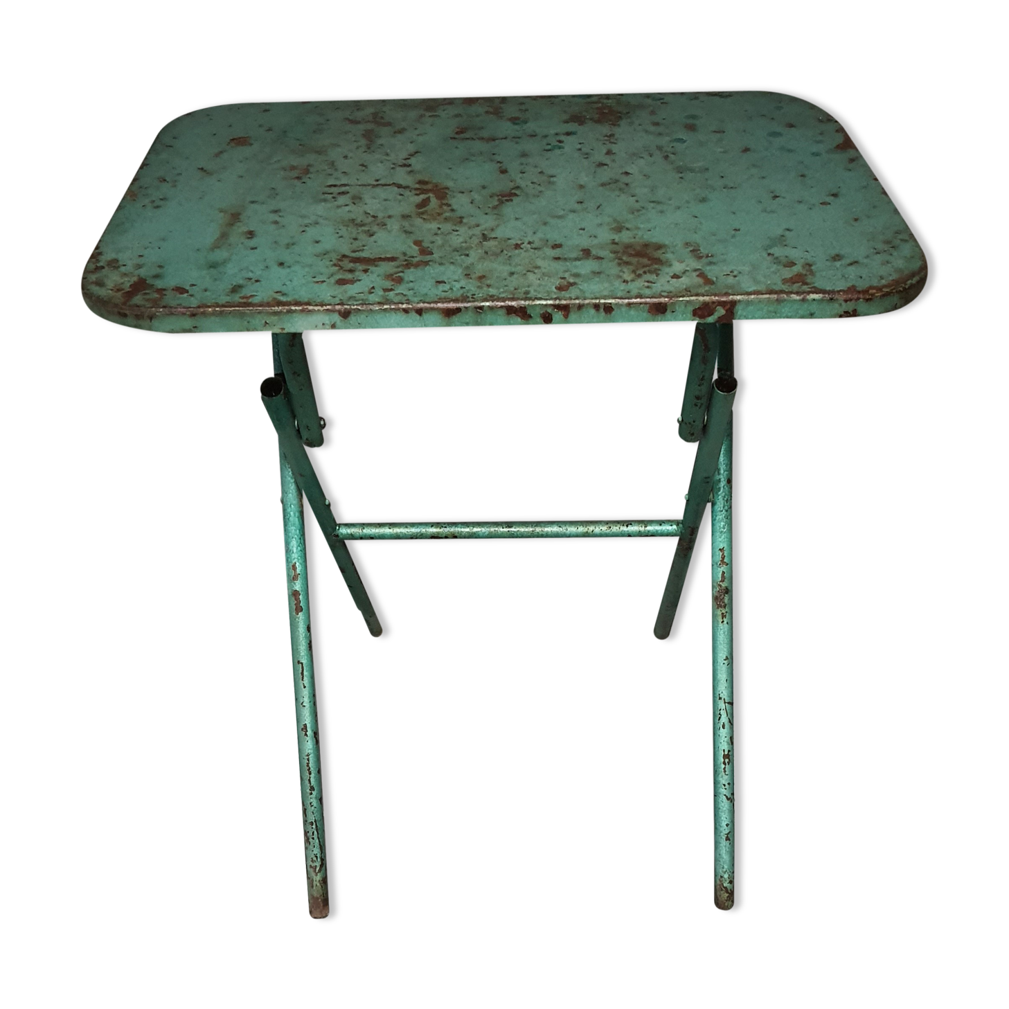 Painted metal folding table