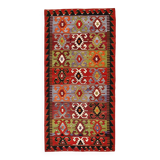 5x11 Colorful Vintage Kilim Rug, Modern Kilim Rug, 158x335Cm,Rare Style Rug