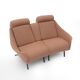 Two-seater canapé in hazelnut boucle, 1950s.