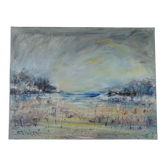 Huile sur toile signée, Aimé Daniel Steinlen (1923-1996)  "Les eaux dormantes"