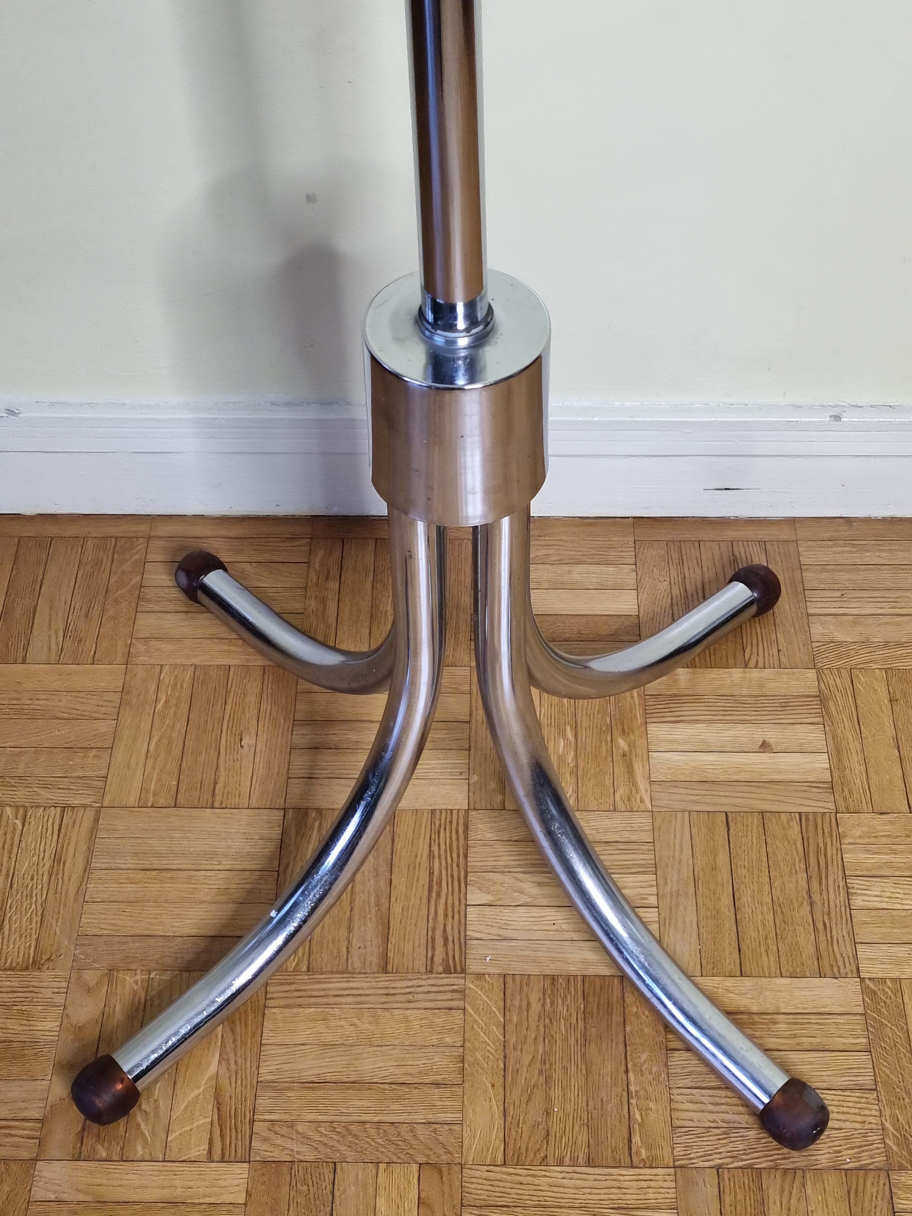 Portemanteau vintage en métal chromé, années 50-60