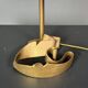 Artisanal hand made brutalist art deco style wrought iron desk lamp, 1980s