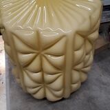 large lamp lamp vintage iron forged and hammered opaline very rare beautiful condition 1940 photos s