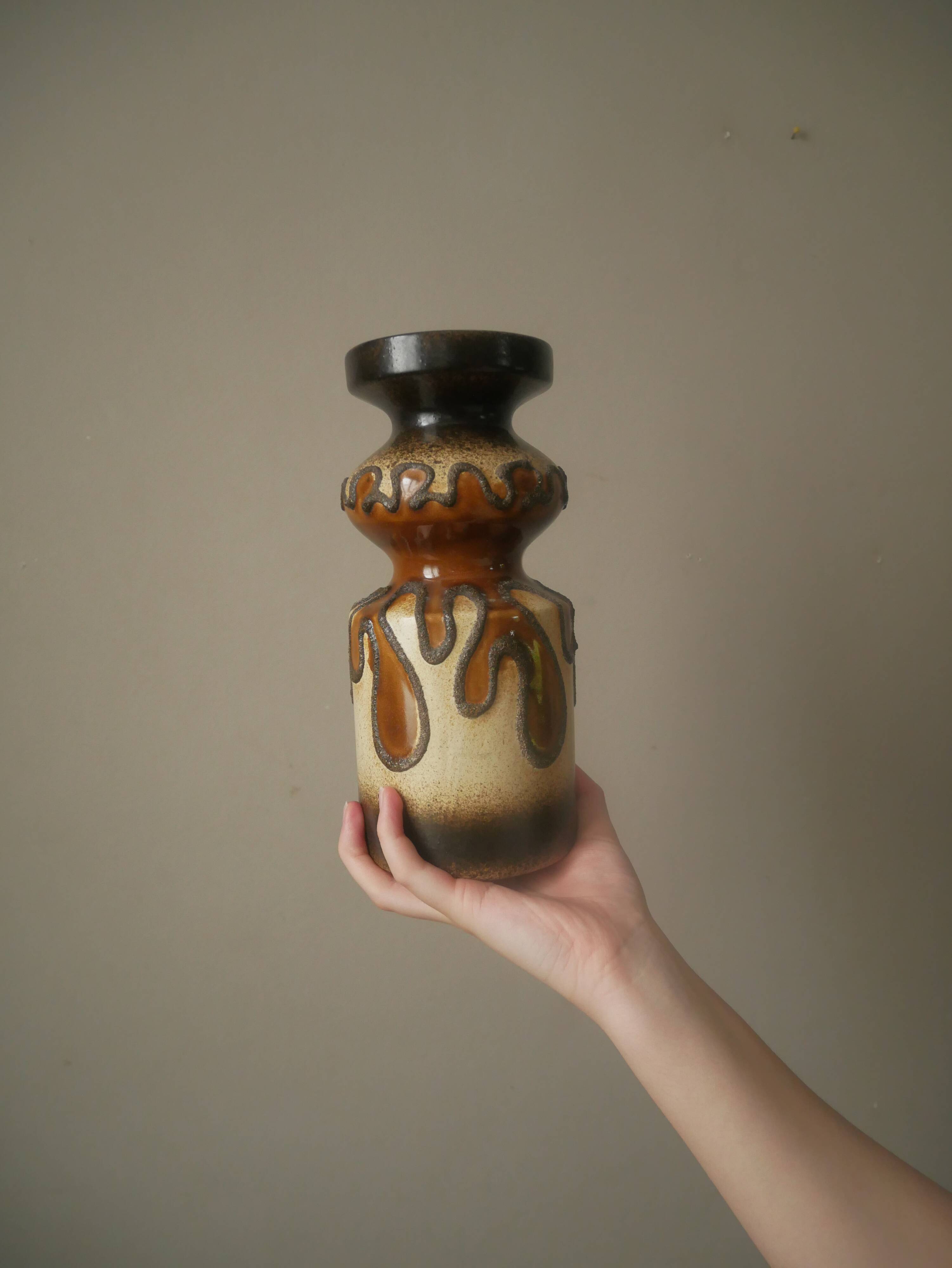 Vintage ceramic vase German ceramic country decoration Scandinavian design handmade