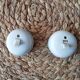Set of 2 old two-way switches, porcelain and plastic, 50s/60s