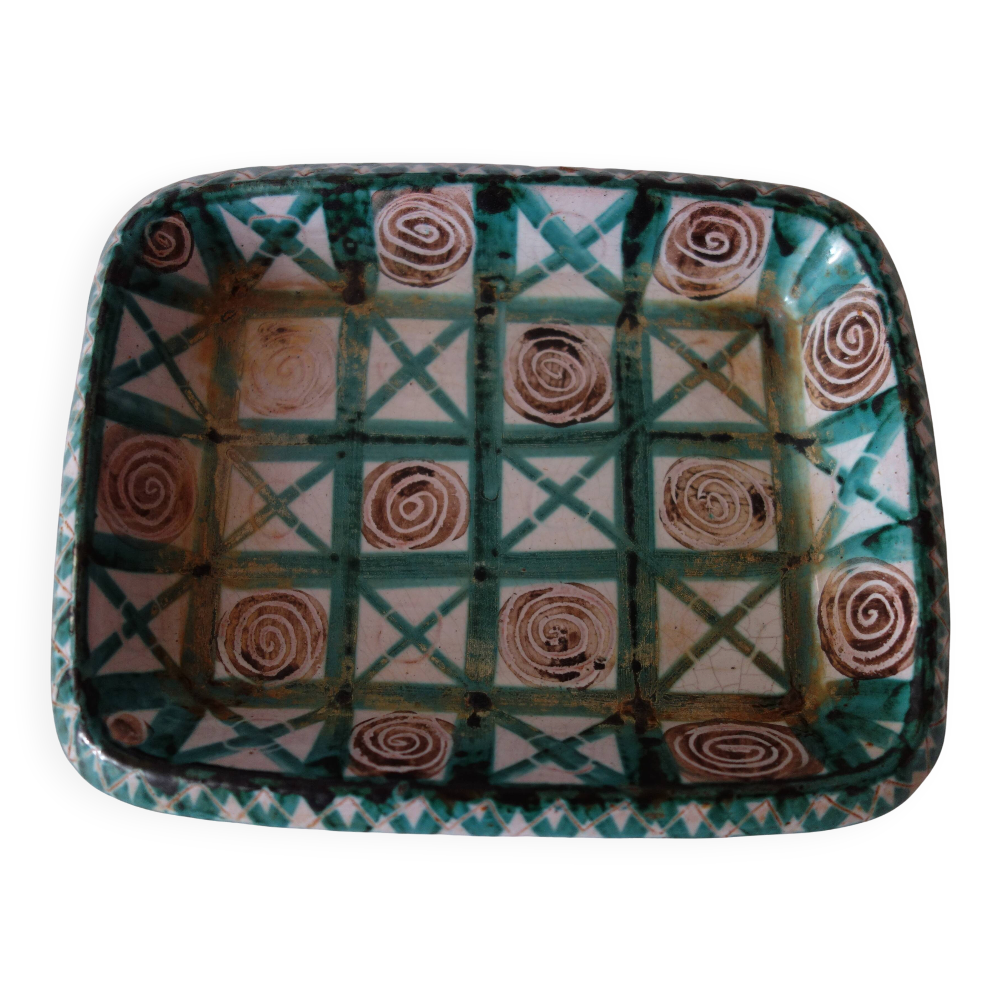 RECTANGULAR PLATE 1960 by Roger PICAULT