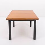 Table à manger vintage pliable en noyer, design italien, 1980