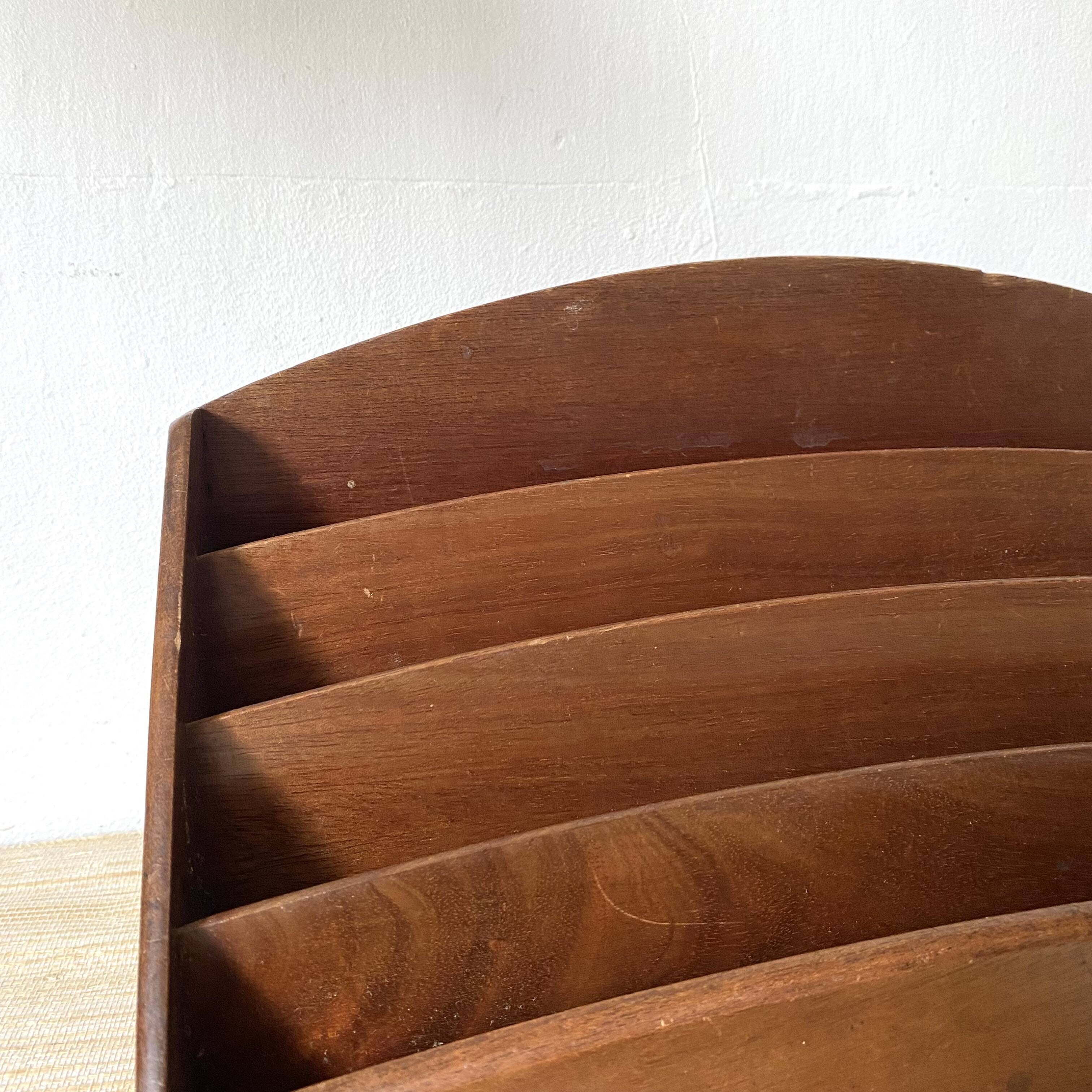 Large letter rack, wooden mail rack