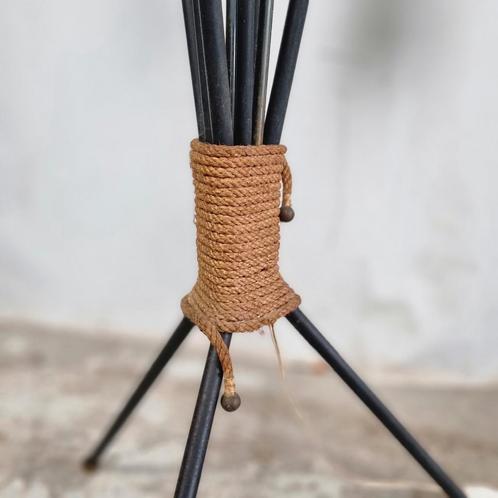 Vintage French 1950's Tripod Floor Lamp, Plant Stand