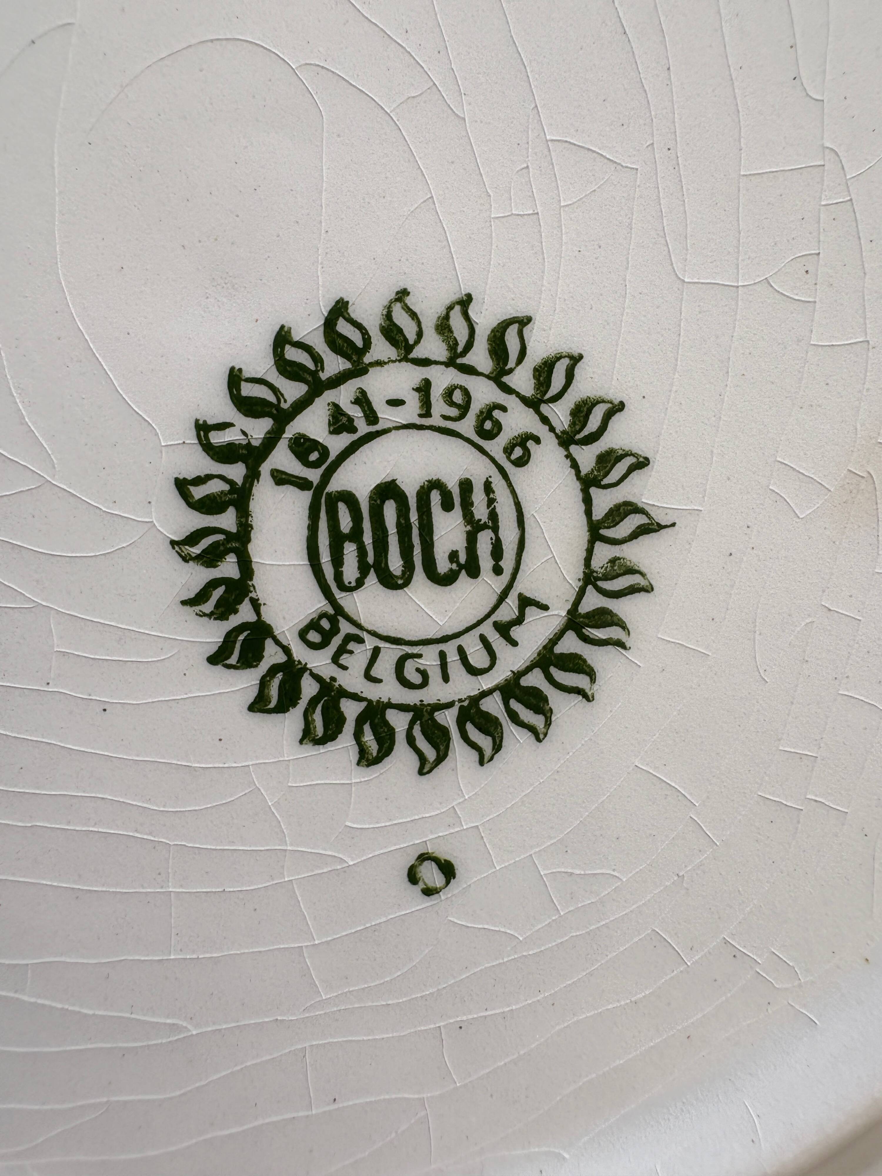 6 Assiettes à dessert vintage BOCH La Louvière