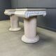 Vintage tessellated stone pedestal dining table by Maitland Smith, 1970s
