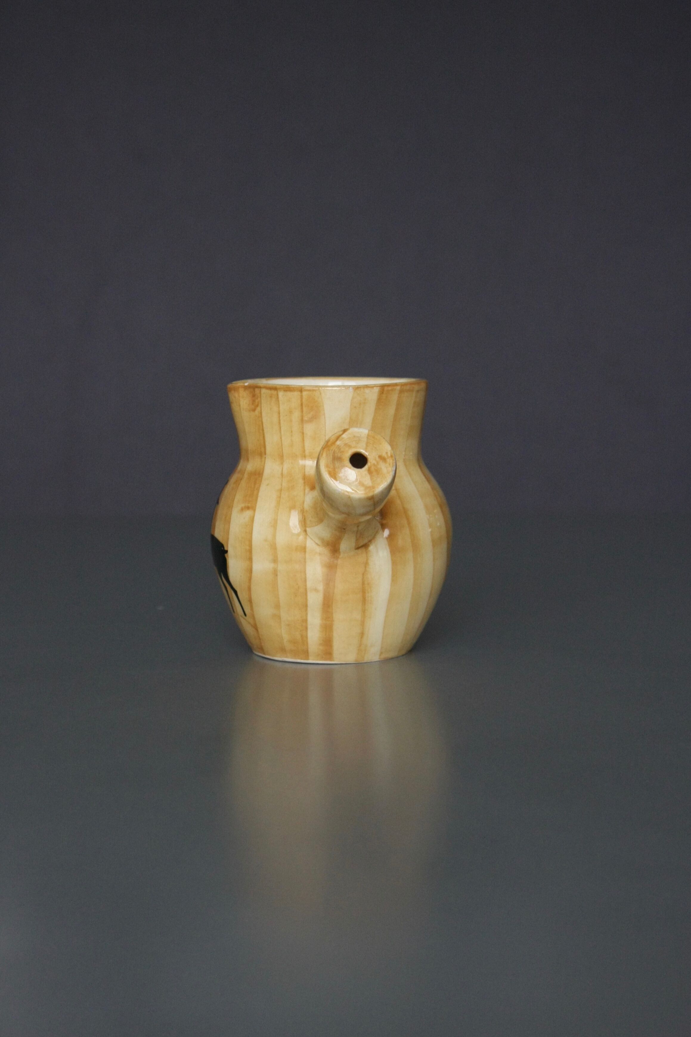 Verseuse Vallauris décor faux-bois