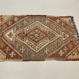 Vintage turkish kilim 78x48 cm shabby wool