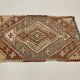 Vintage turkish kilim 78x48 cm shabby wool
