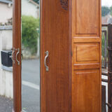 Art deco cabinet, wardrobe and shelves, carved wood cabinet, storage cabinet