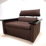 Fauteuil lounge Tecno avec structure en laque piano, 1970
